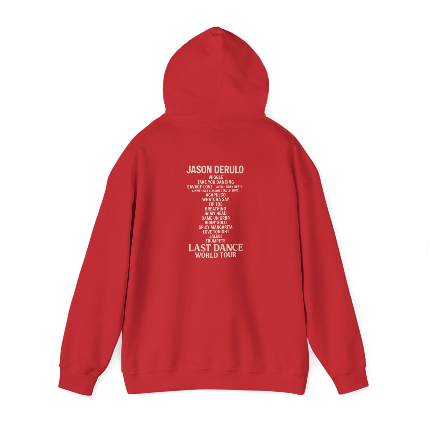 Unisex Hoodie with Jason Derulo Last Dance World Tour Design, Casual Wear, Concert Apparel, Gift for Music Lovers, Stylish Sweatshirt
