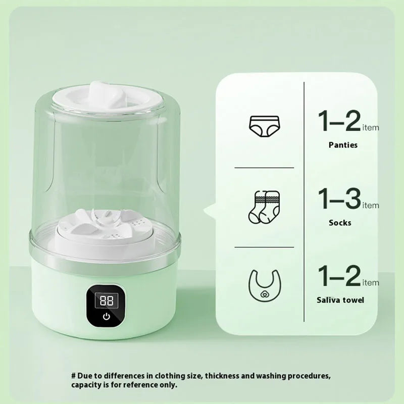 Mini Clothes Washer – Compact Laundry Machine for Travel, Dormitories & Apartments