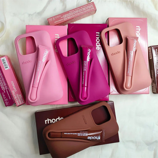 For iPhone 16 15 14 13 12 11 Pro Max Phone Case Espresso Set Plus Color Lipstick  Rhode Box